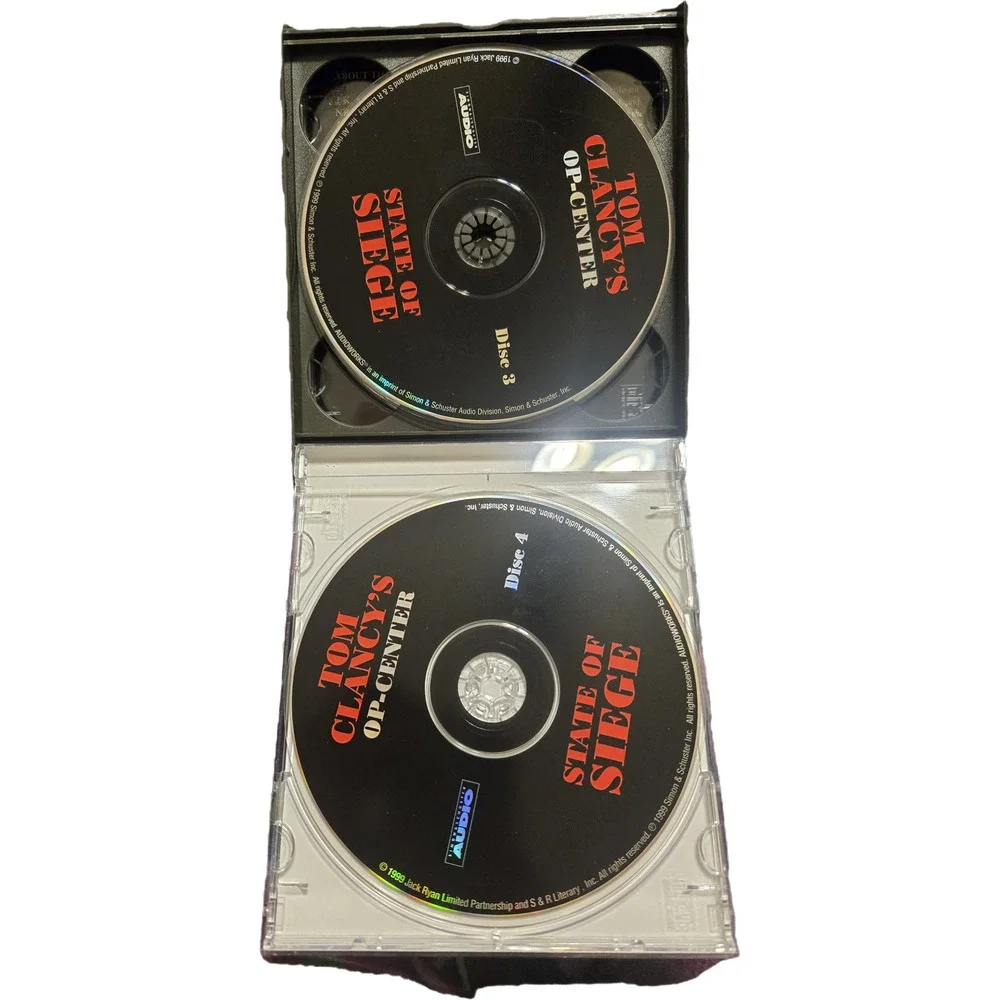 Tom Clancy's Op-Center Audiobook CD Lot of 3 - Siege, Conquer, Control